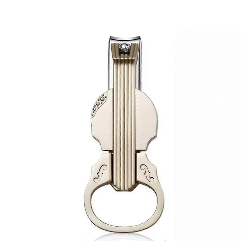 Spritzschutz-Nagelknipser mit Lupe, einzigartige Geigenform mit Öffner