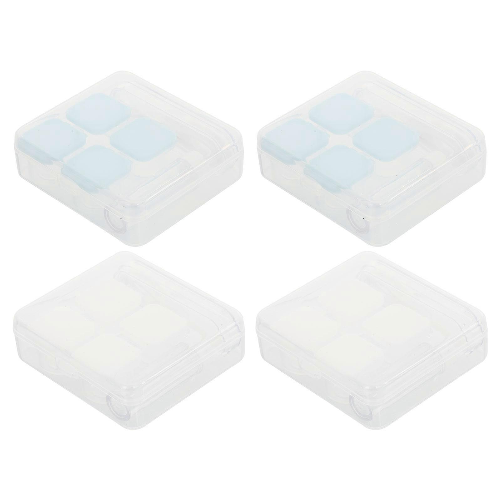 Compact Lens Case Practical Cosmetic Lens Cases Assorted Color Dustproof Lens Holder 4Pcs