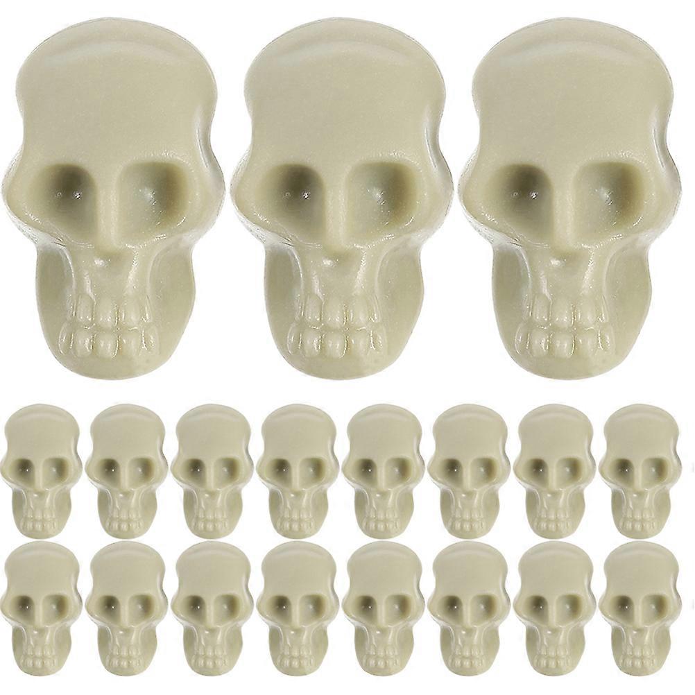 Realistic Skull Figurines 50Pcs White Miniature Halloween Decorations For Family Gatherings With Scary Atmosphere