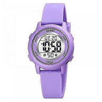 Xyc Kids Digitale Sport Waterdicht Horloge Voor Meisjes Jongens, Kid Sports Outdoor Led Elektrische Horloges Met Lichtgevende Alarm Stopwatch Kind Polshorloge (paars