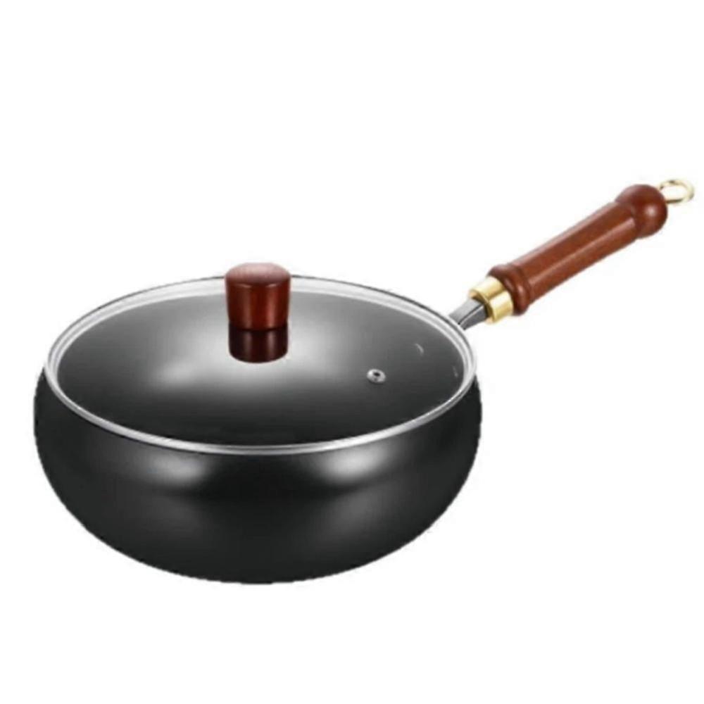 Japanese Uncoated Iron Pan,Hand-Forged Non-Coated Frying Pan for Gas,Induction