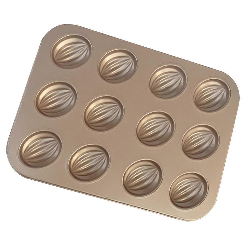 Madeline Baking Mold, 12 Cavity Non Stick Shell Shape Baking Tray, Carbon Steel Cake Baking Pan For Tea Cake Madeleine Cookie Chocolate