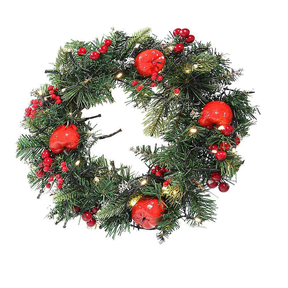 Christmas Wreath Decor Made of Plastic in Multi Color for Door or Fireplace Decoration 30cm