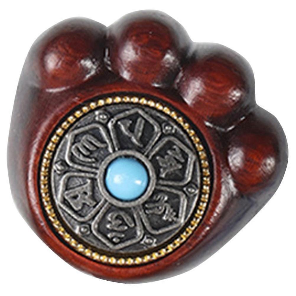 Miniature Wooden Ornament Wooden Decoration for Desktop Decor 2.5X2.3X1.9CM Artistic Rotating for Good Luck 1Pcs