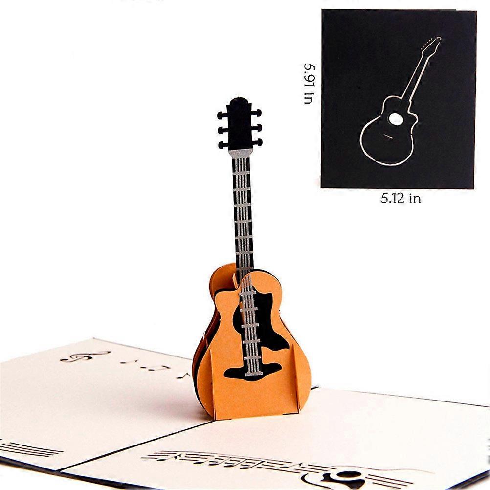 Versatile Handmade Card with Guitar Detailing, Great for Gifting
