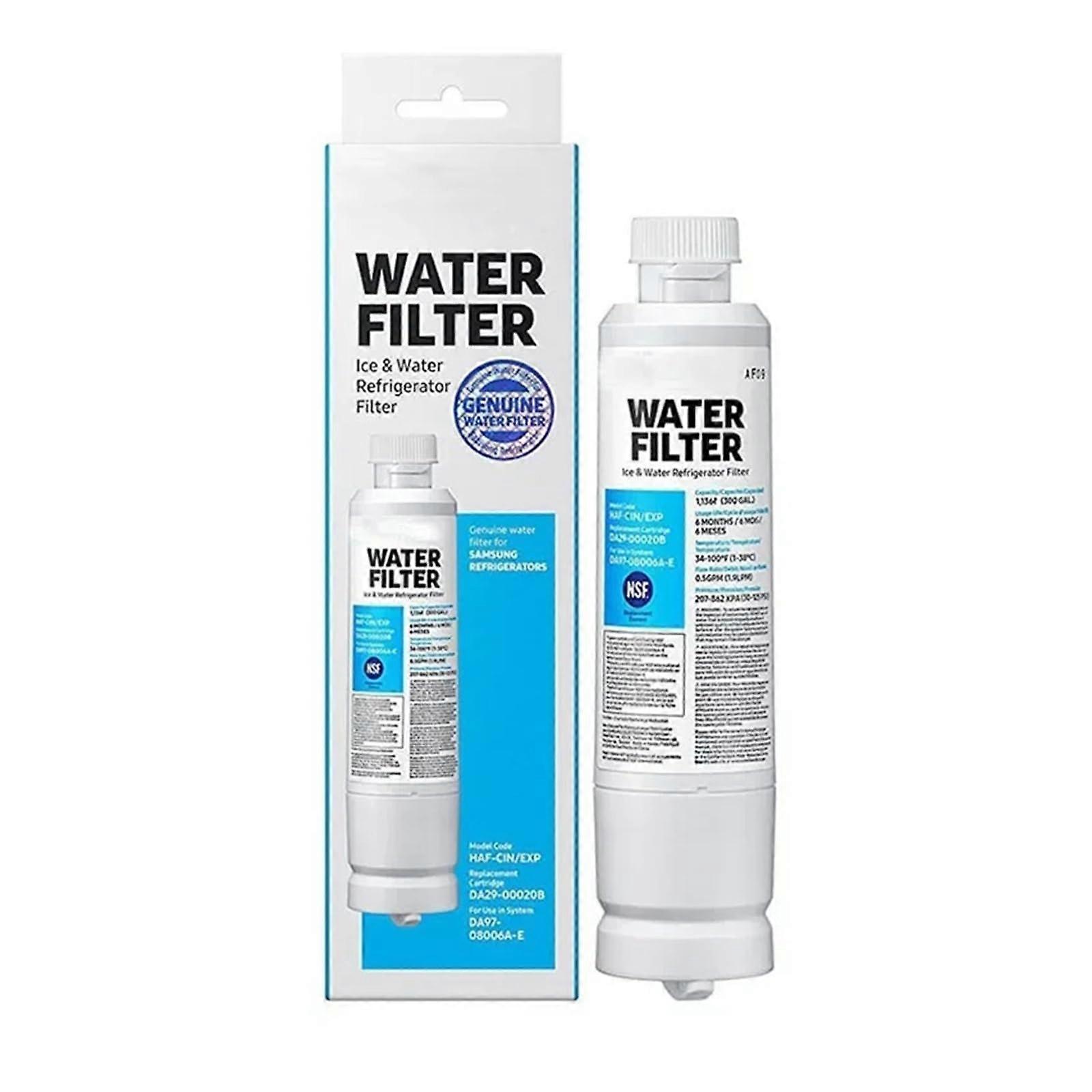 Replacement Water Filter For Refrigerators, Samsung DA29-00020B Compatible, NSF Certified Carbon Filter, BPA-Free 2-Pack