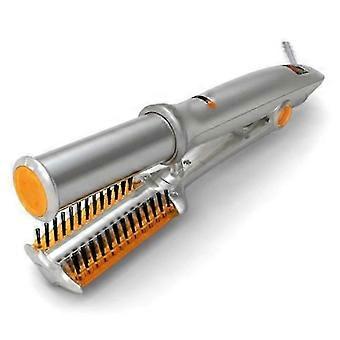 2 In 1 Hair Straightener Iron Curling Curler Adjustable Temperature Ceramic Curling Iron Wand EU plu
