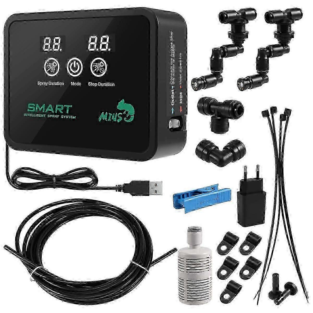 Intelligent Automatic Mist System Set Electronic Timer LCD Screen Sprinkler Controller Terrarium Spraying Kit
