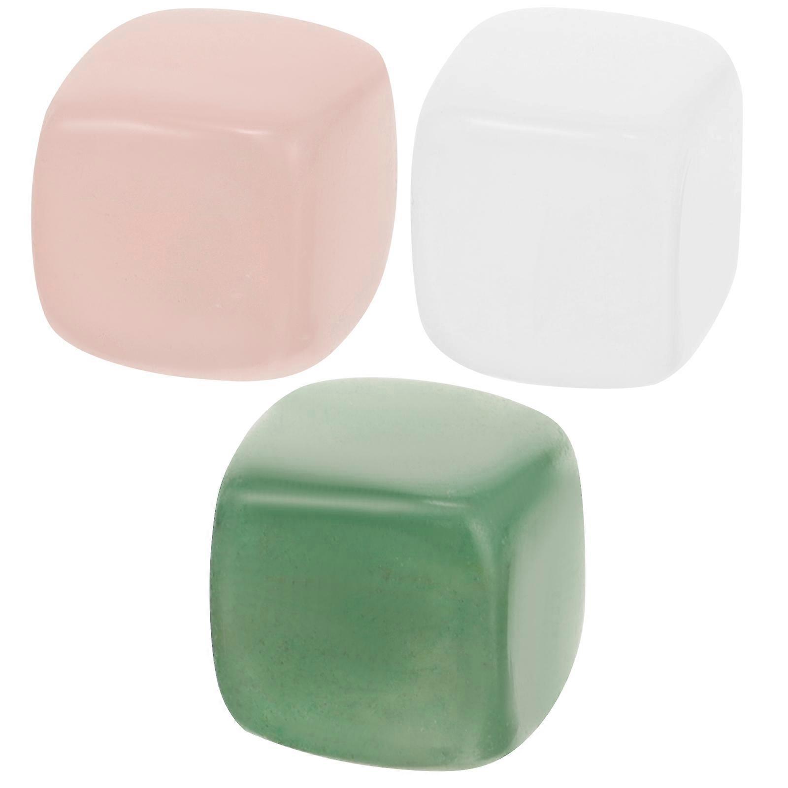 3Pcs Natural Polished Stones for Home Decoration Smooth Stone Props
