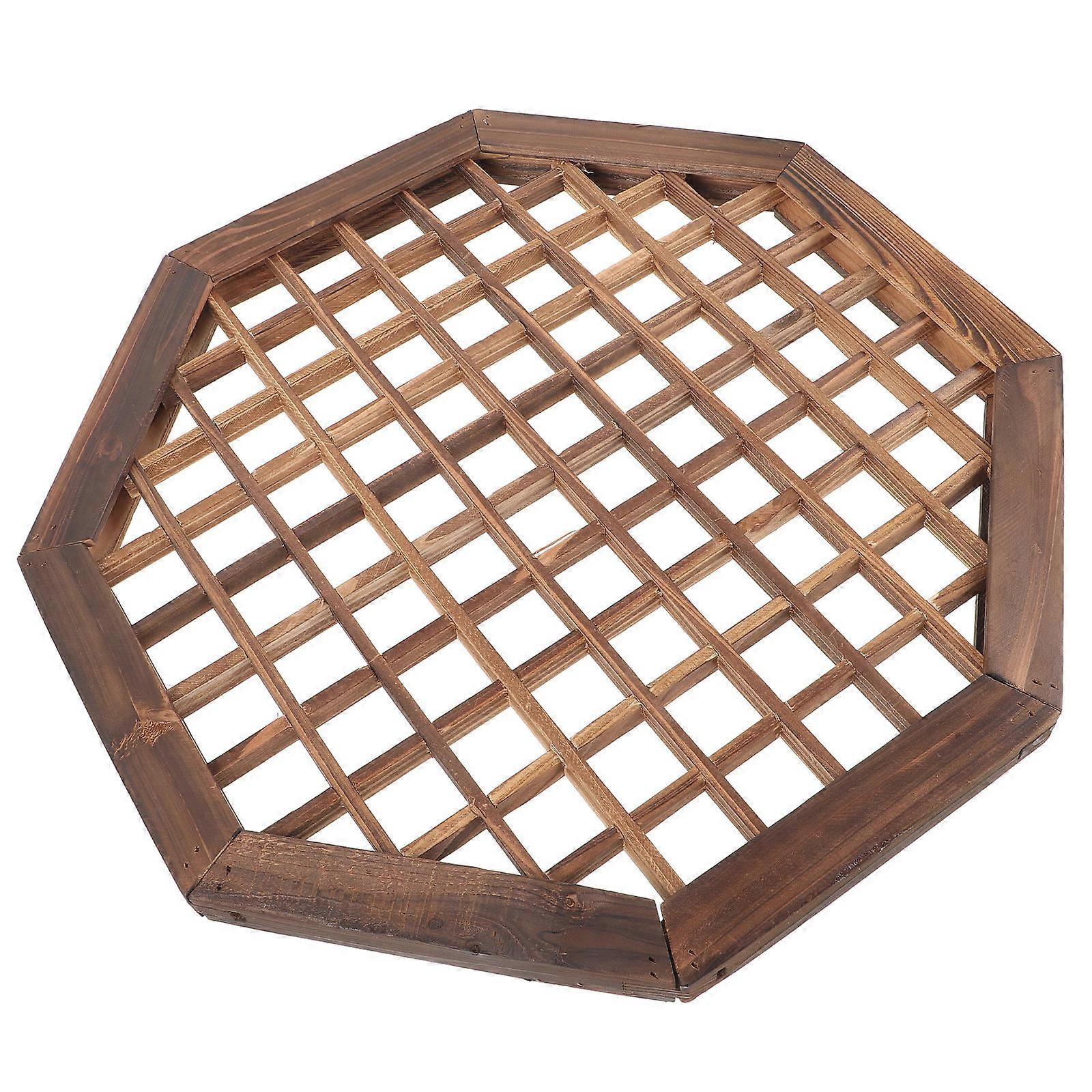 Farmhouse Style Window Frame for Interior Decor Light Brown Wood