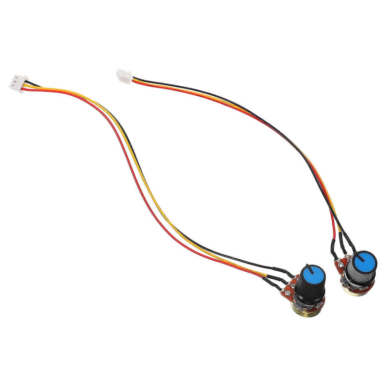 Variable Resistor Linear Taper Potentiometer for Guitar with Connector Cable 2pcs Assorted Color