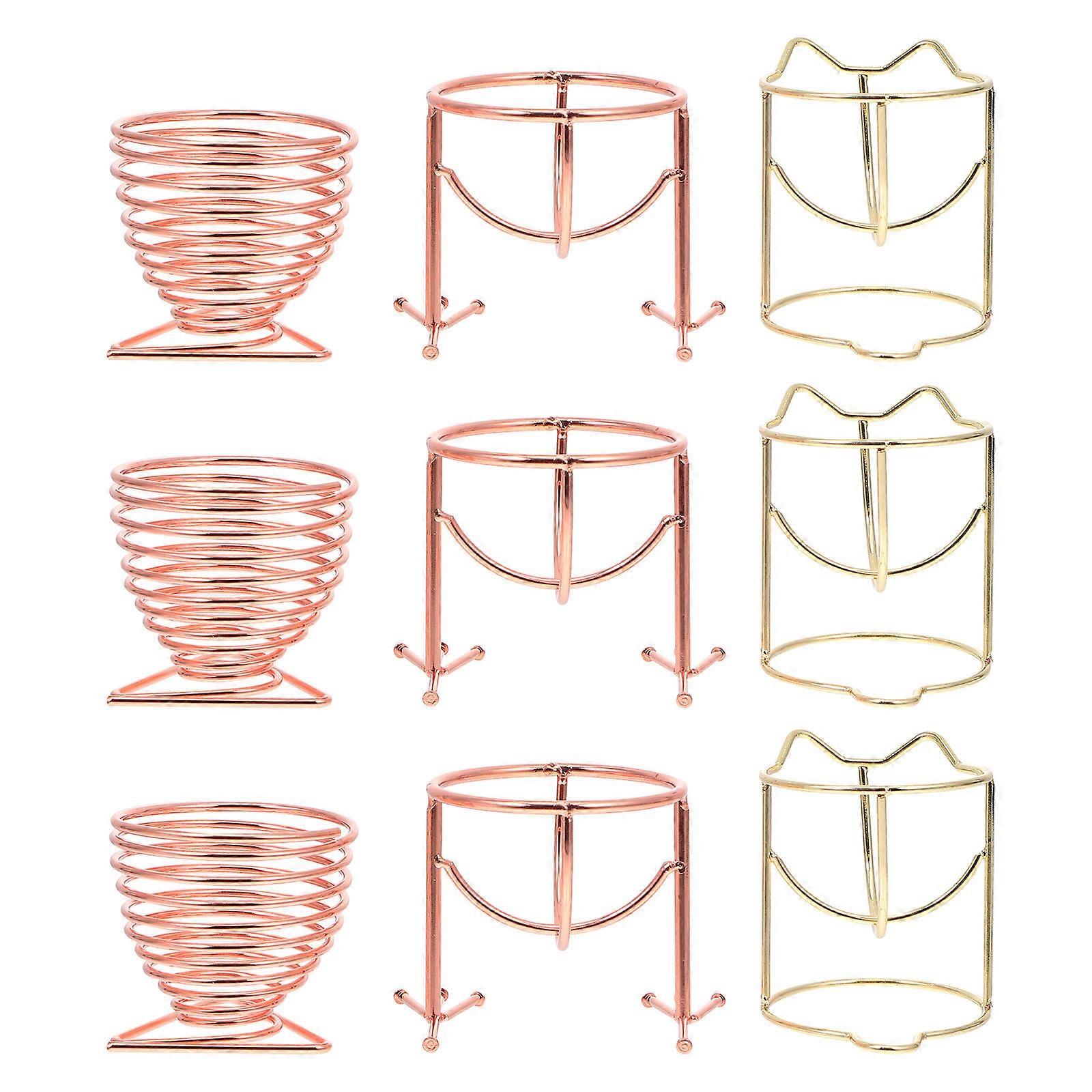 9 Pcs Air Plant Holders Iron Stands for Convenient Plant Display Racks