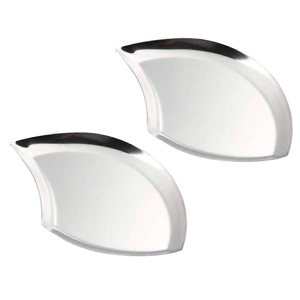 Stainless Steel Snack Tray Designed For Dining 2Pcs Irregular Shape Silver Color