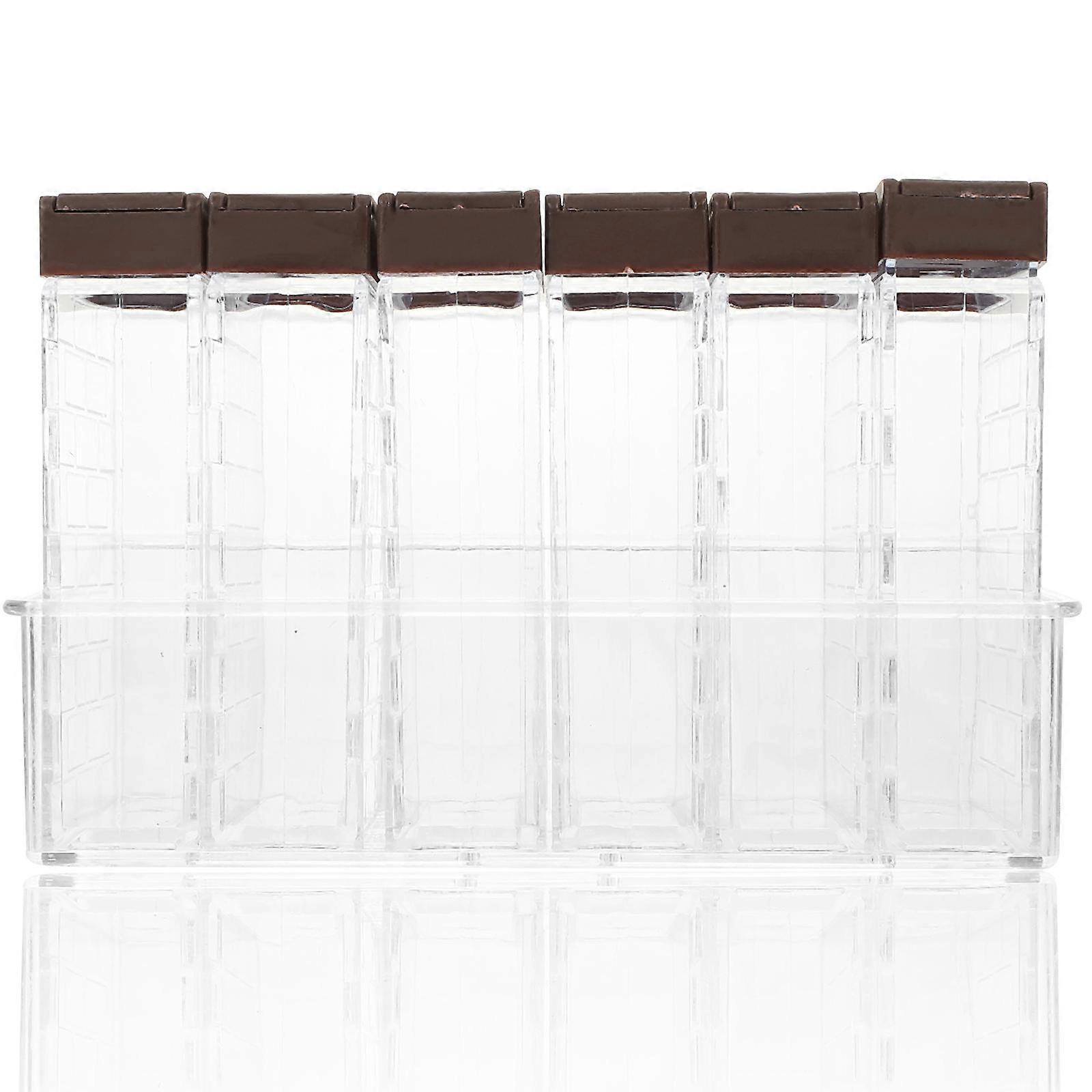 1 Set Of Plastic Spice Jars Leakproof Design Suitable For Restaurants And Barbecue Clear 17X10.5X6.5CM