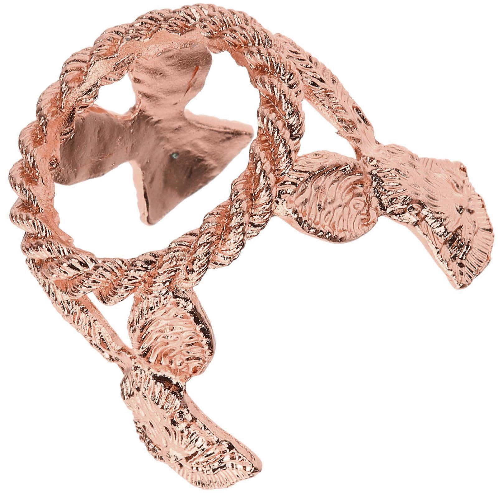 Rose Gold Rabbit Head Crystal Ball Stand for Display Use Metal Base with Stable Structure