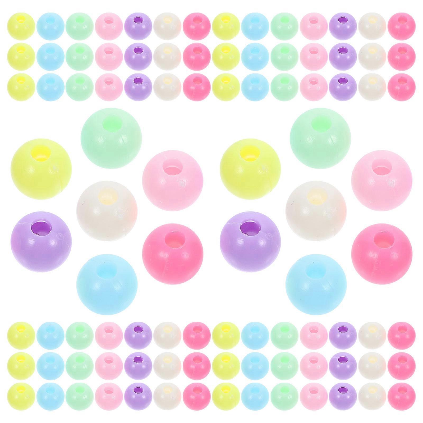 Round Acrylic Beads for DIY Jewelry Making Projects Mixed Color 8 Packs