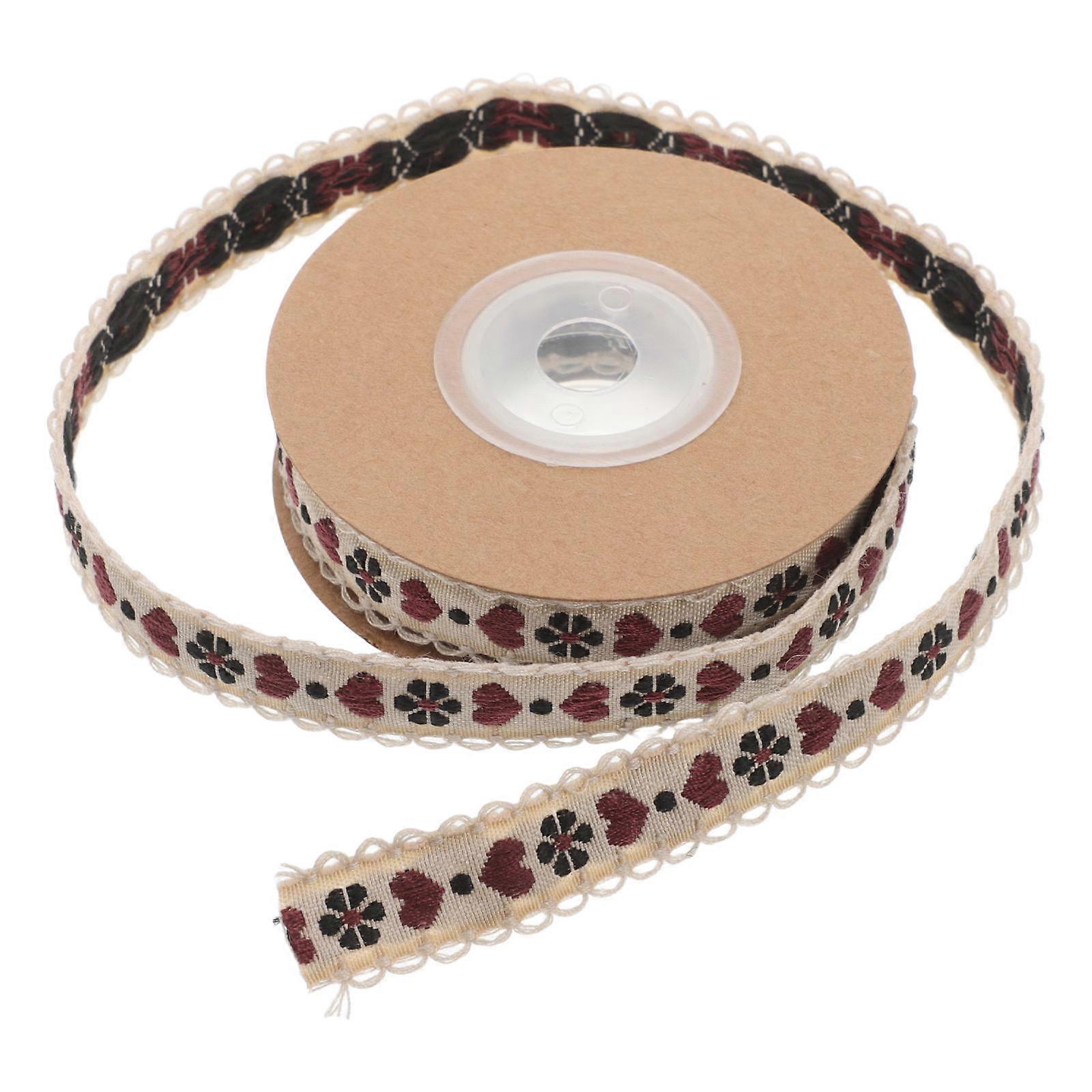 Heart Ribbons For Valentines Day Crafted With Natural Cotton Stripes Ideal For Diy Crafts And Present Wrapping 1 Roll