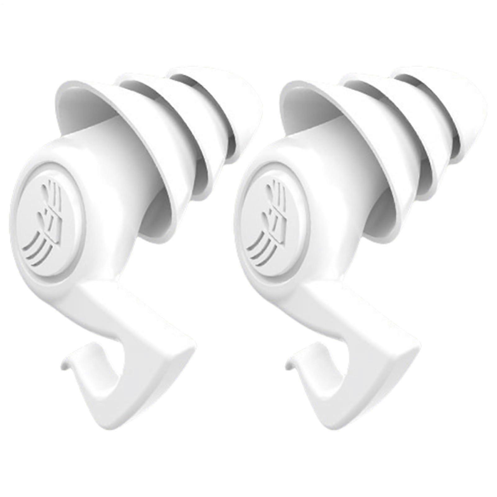 Rausch Noise Cancelling Earplugs  Reusable, TripleLayer, Comfortable for Sleeping, White