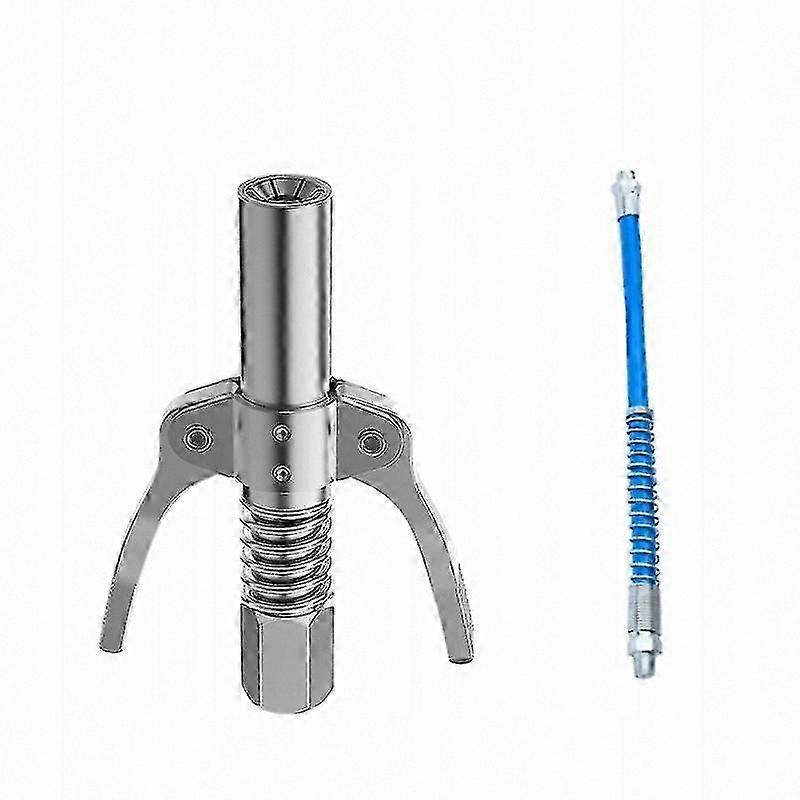 Durable Quick-Release Grease Gun with Dual Handle Coupler for Efficient Lubrication