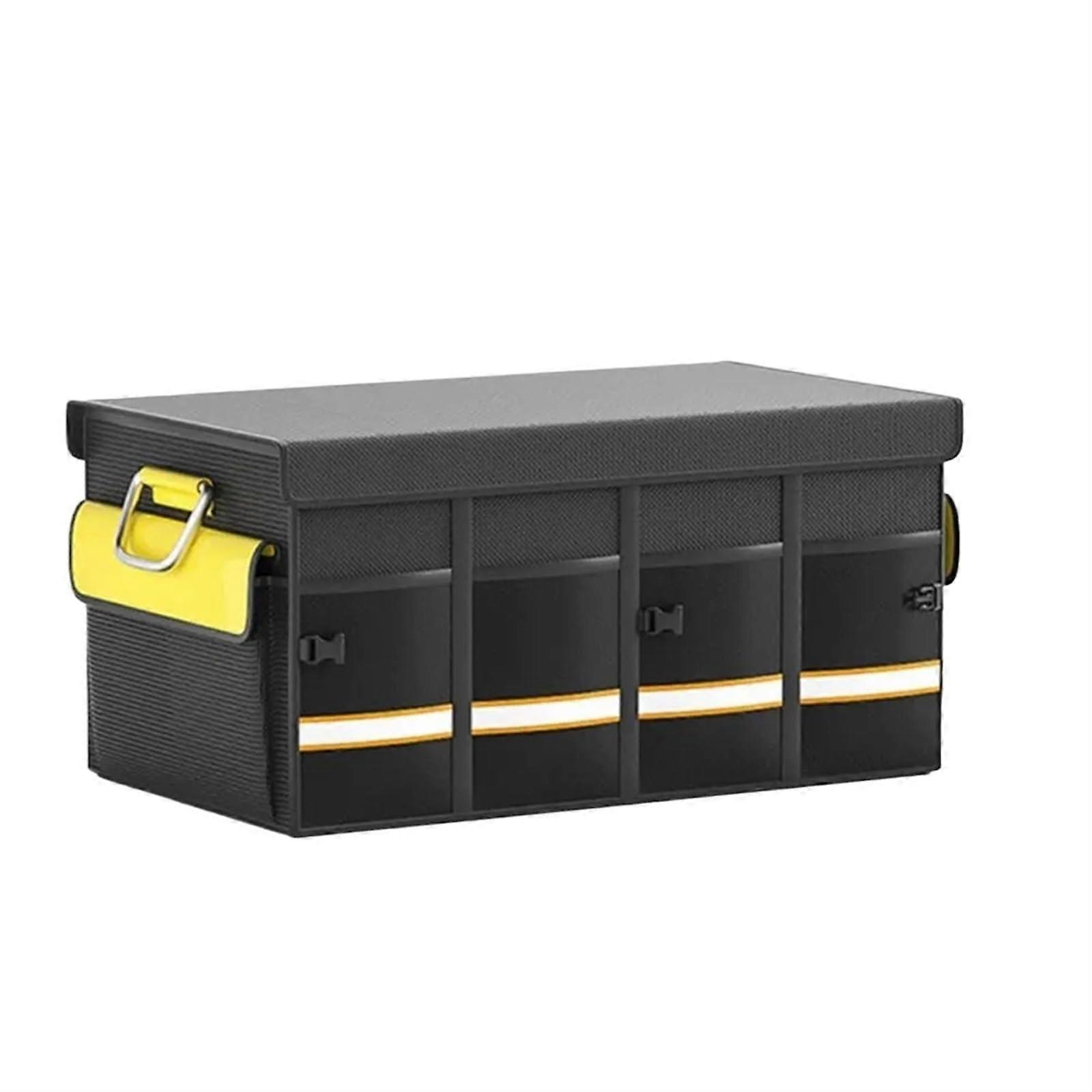 Car Trunk Organizer Box Foldable Storage Bag with Reflective Strips (68L)