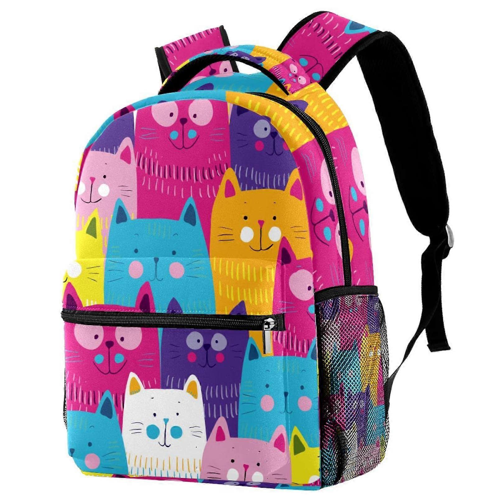 Leisure Campus Reiserucksäcke Flamingo Pink Medium Backpack With Bottle Holder For Boys And Girls