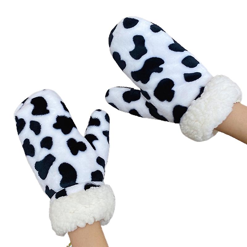 Plush Zebra Stripes Mittens