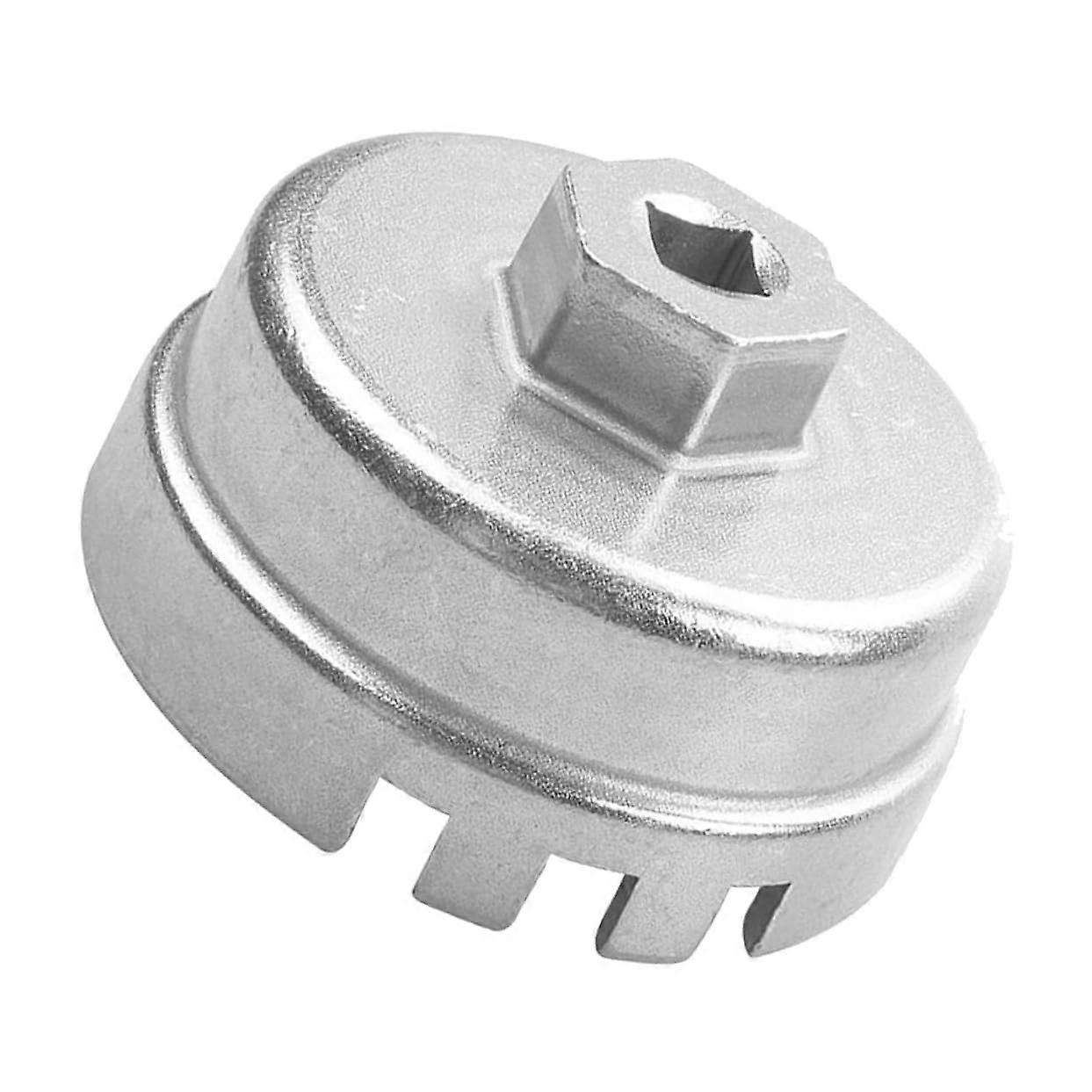 Professional Aluminum Oil Filter Wrench Adjustable Durable Suitable for Various Oil Filters Silver