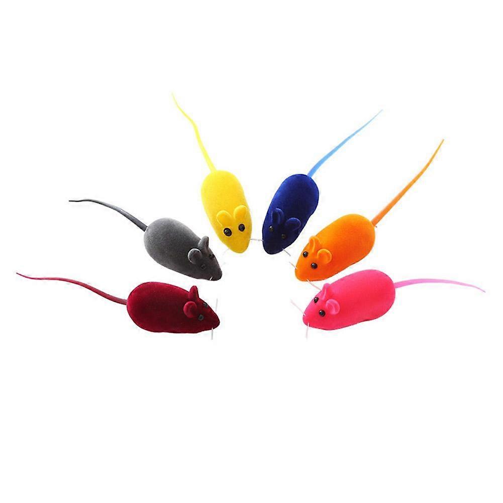 For Cats Interactive Squeaky Mouse Toy Durable Plush Pet Chew Play for Exercise