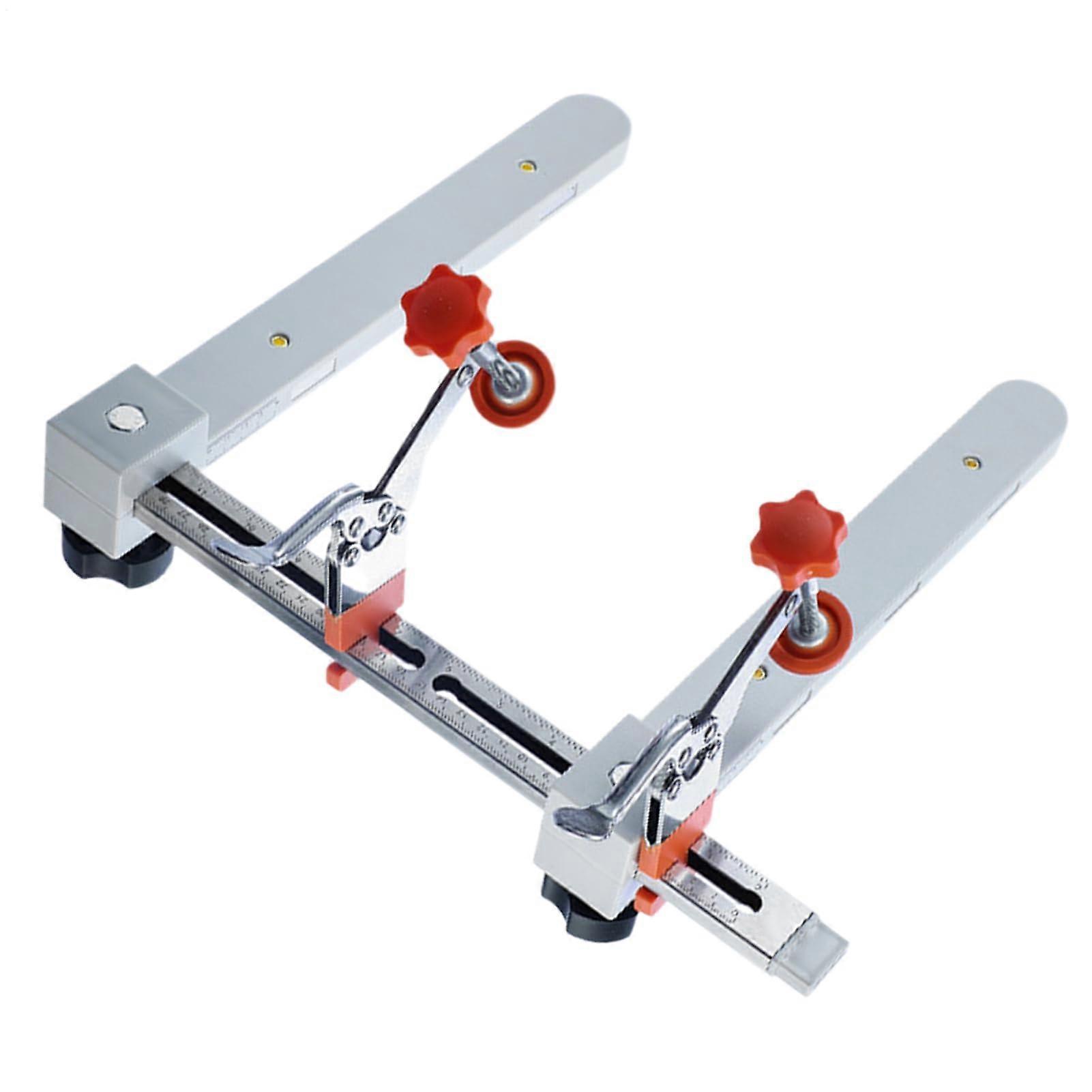 Drawer Slide Installation Jig - Adjustable Drill Template For Cabinet Handles, Magnetic Arm, Quick-Release Lever