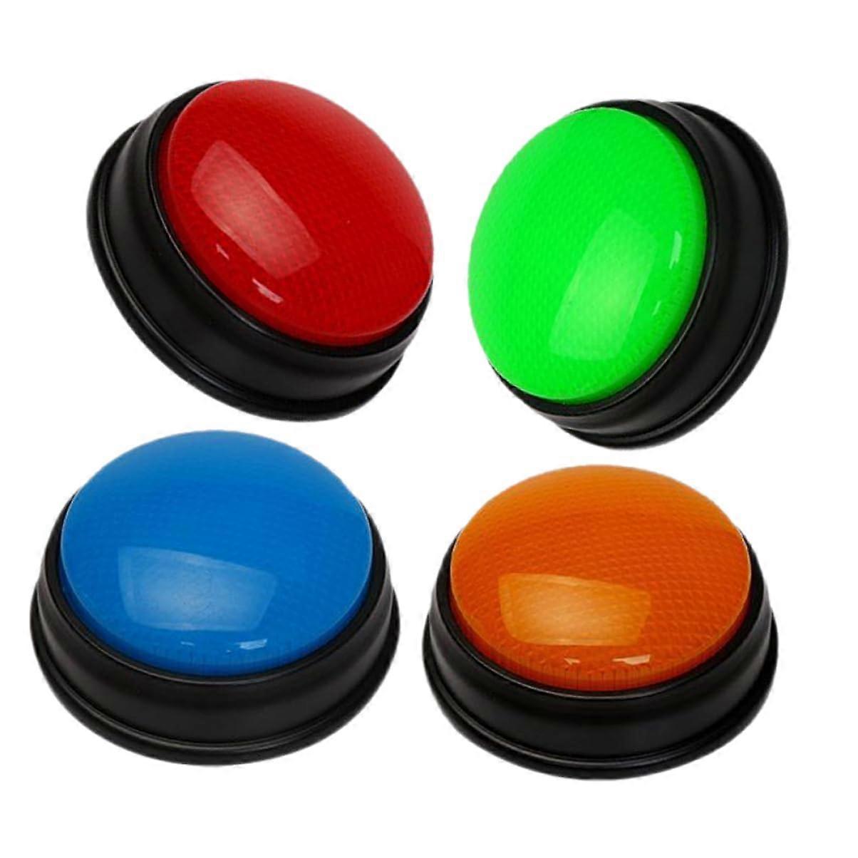 Pack of 4 Quiz Answer Summer with Lights and Sound, Interactive Toys for School Competitions, Family Evenings