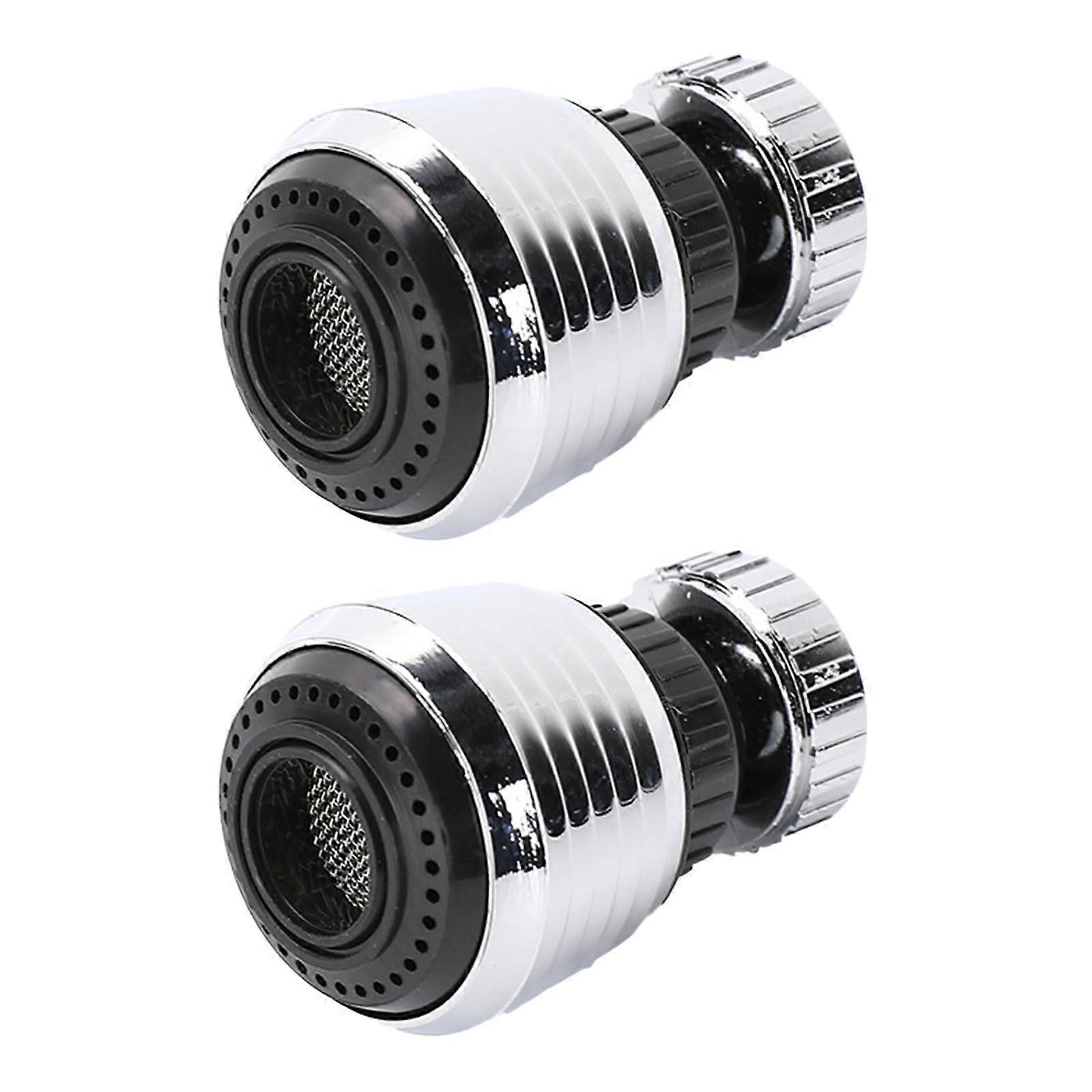 Set of 2 Tap Strainer, Swivel Tap Aerator with 360° Rotation Function (Silver)