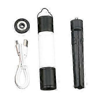 Outdoor Camping LED Telescopic Flashlight with Tripod Nuts Multifunctional Rechargeable Retractable