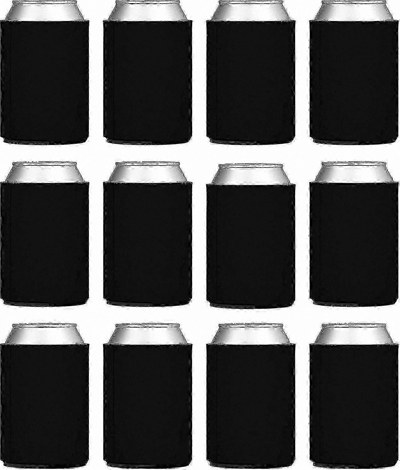 12-Pack Insulated Can Coolers Collapsible Reusable Beverage Sleeve Covers for Drinks