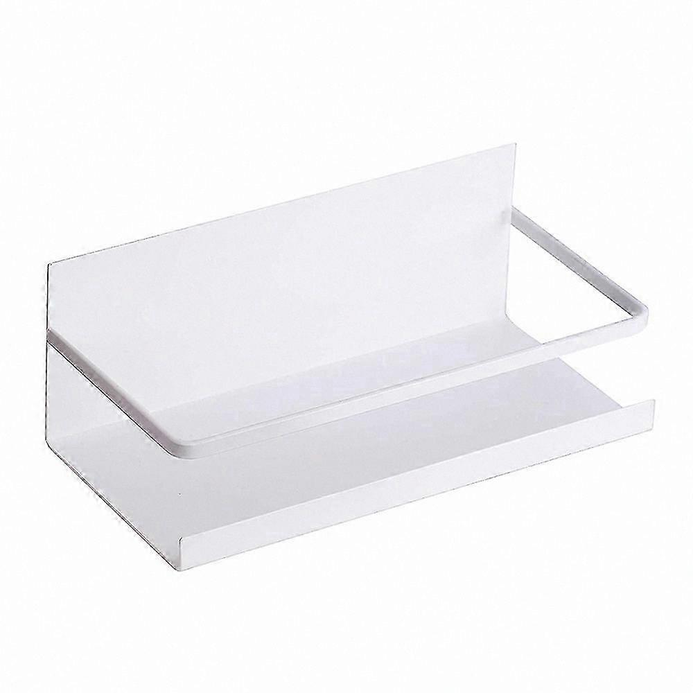 Magnetic Refrigerator Shelf Organizer, Space-Saving Rack for Kitchen Fridge, White