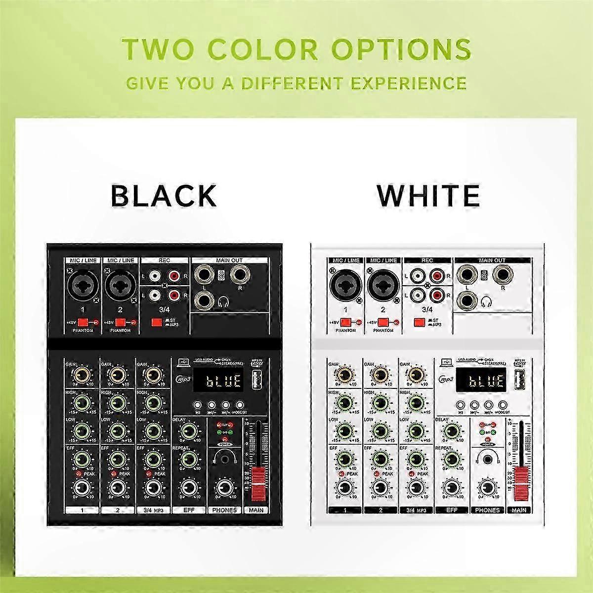 -A4 وحدة تحكم رقمية محمولة احترافية مع خلاط USB Border Live Singing 4 Channel o Mixer