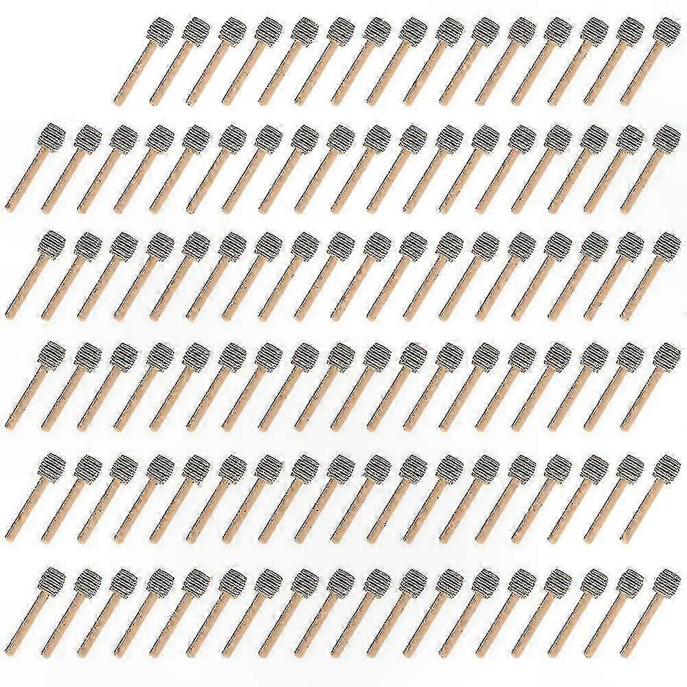 100 Wooden Honey Stirring Sticks, 7.6cm Dipper Tools for Mixing and Tasting