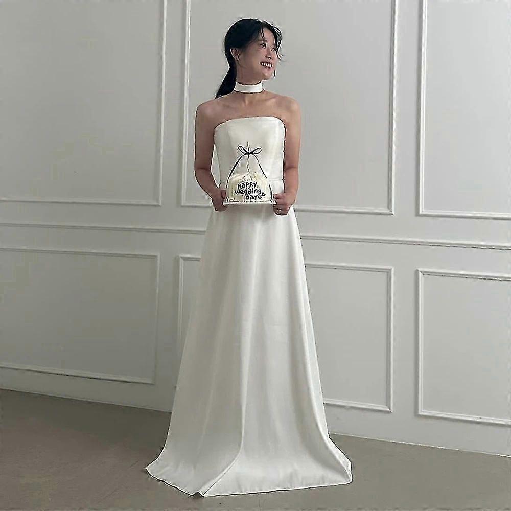 Evening Dress, Bandeau Black, Korean Simplicity, High-End Party Tem...