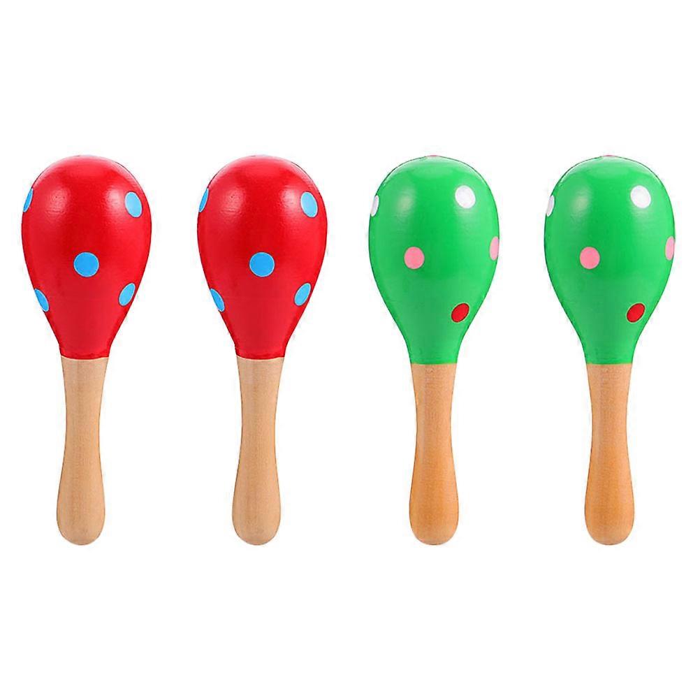 Musical Maraca Hammer Small Wooden Maracas Early Education Assorted Resistance