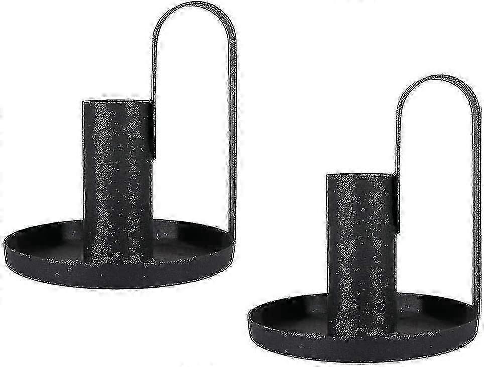 Black Candle Holder For Taper Candles