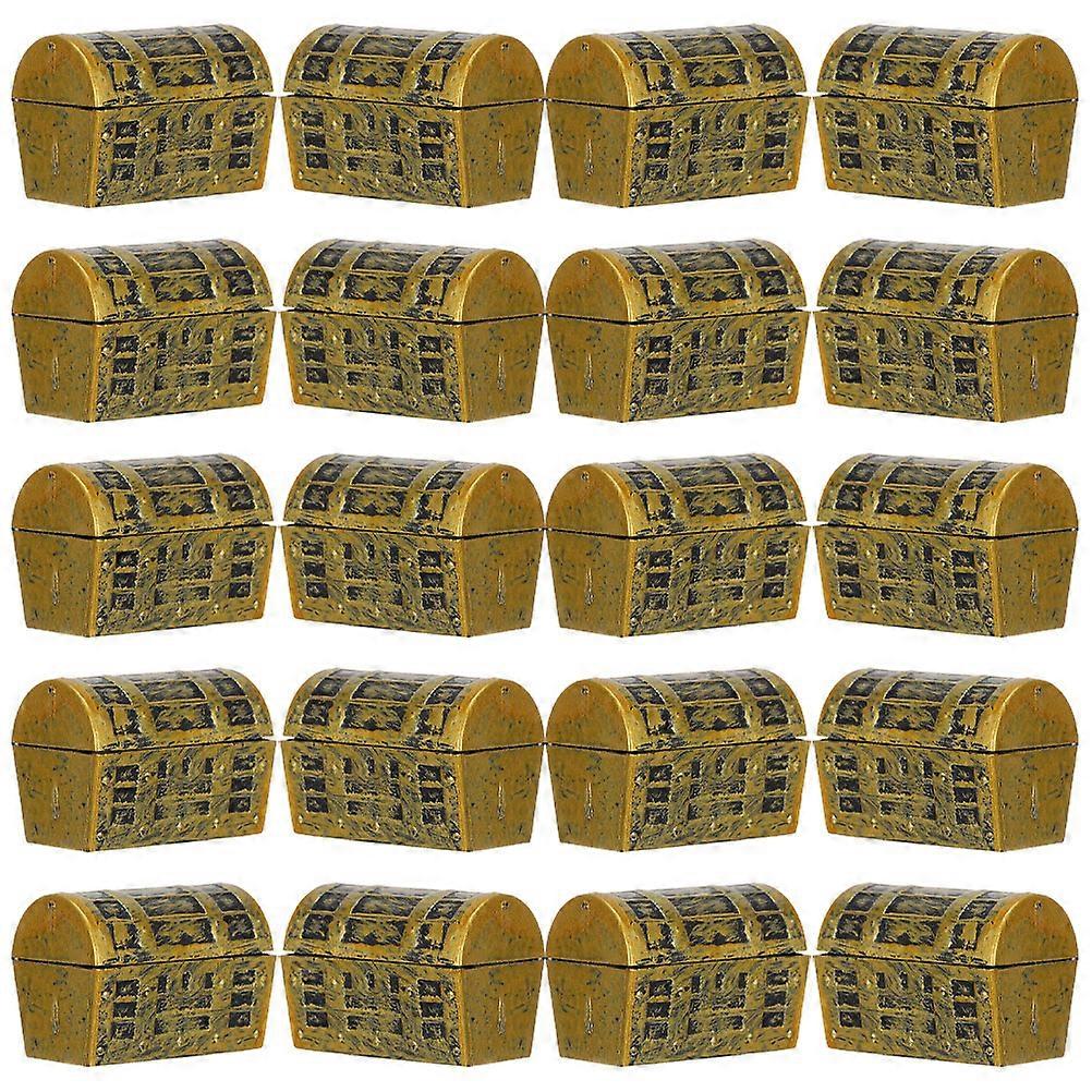 20pcs Mini Treasure Chest Ornaments, Realistic Small Treasure Box Props for Parties, Weddings, Celebrations, Unique Decorative Design for Creative