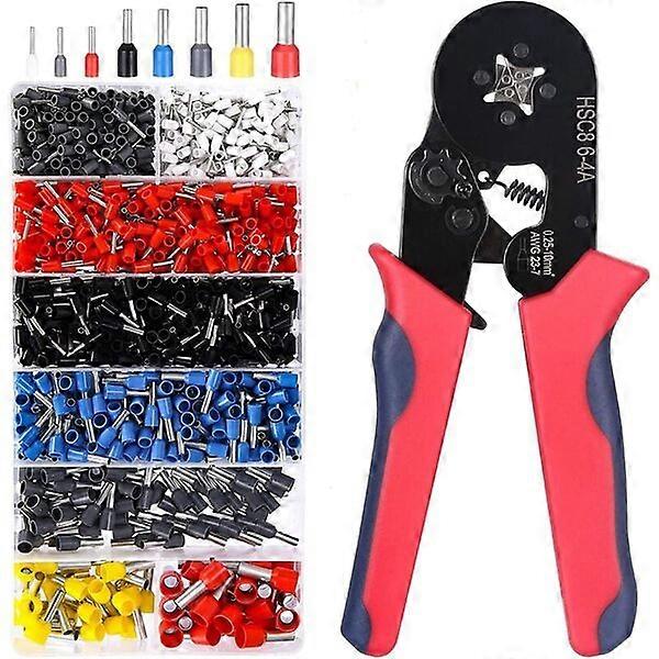 Crimping tool, 1200 cable ferrules, automatic locking for precise crimping