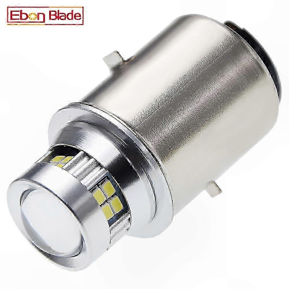 BA20D H6 S1 LED Headlight Bulb for Motorcycles 6V/12V 20SMD White 6000K Hi/Lo Beam Scooter ATV UTV Replacement Lamp