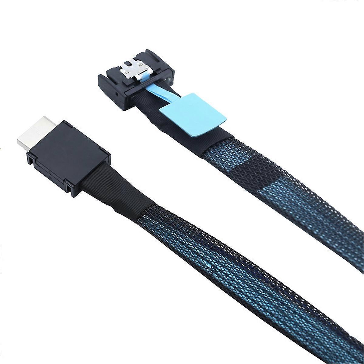 PCI-Express 4.0 Gen5 PCIE MCIO SFF-8654 4i to Oculink SFF-8611 4i for Server Adapter Cable 1m