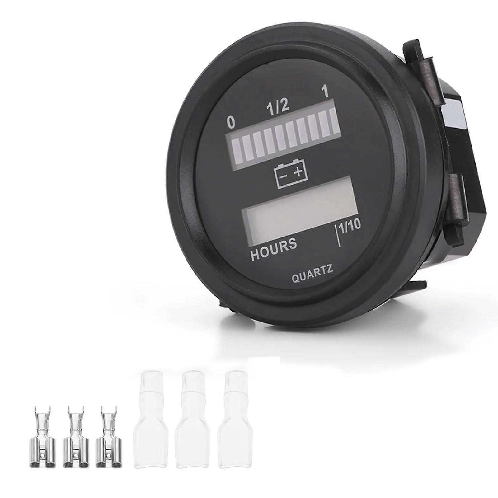 Universal Digital Battery Level Indicatorr With Runtime Monitor For 12V-72V Golf Carts Boats Forklifts Water Resistant Multicolor