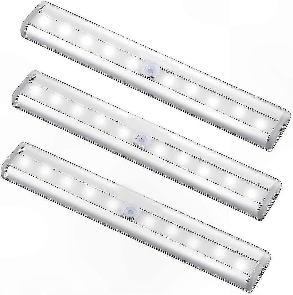3-Pack Enhanced Rechargeable LED Motion Sensor Light with Magnetic Mounting