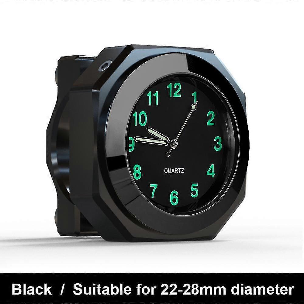 Waterproof Handlebar Mount Watch Universal 18-22mm Motorcycle Clock with Wrench Motorbike Quartz Clock Aluminum Luminous Clock Bicycle Accessories