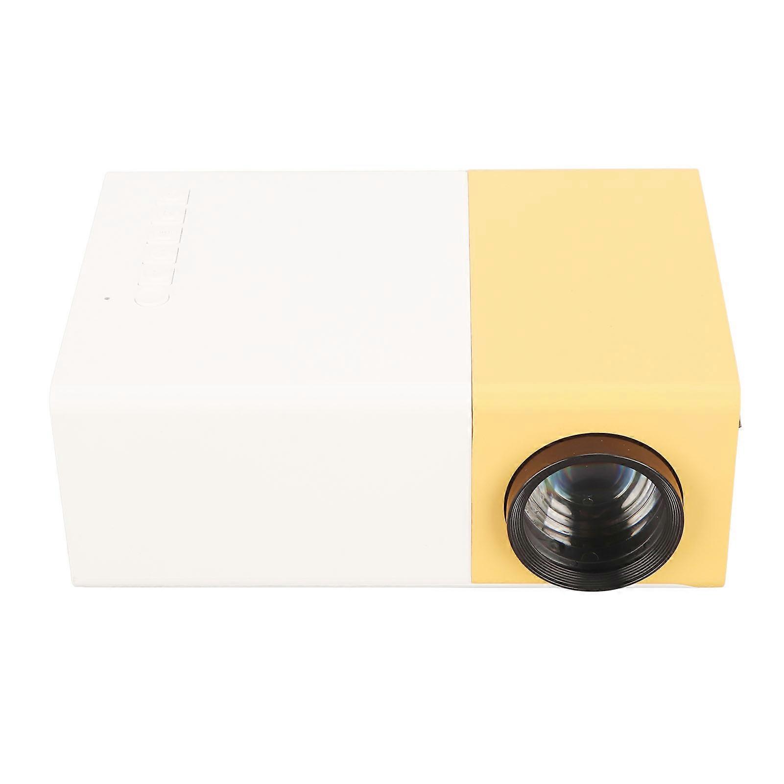Mini projecteur WiFi 1080P Portable Jaune Blanc 49-200in Affichage