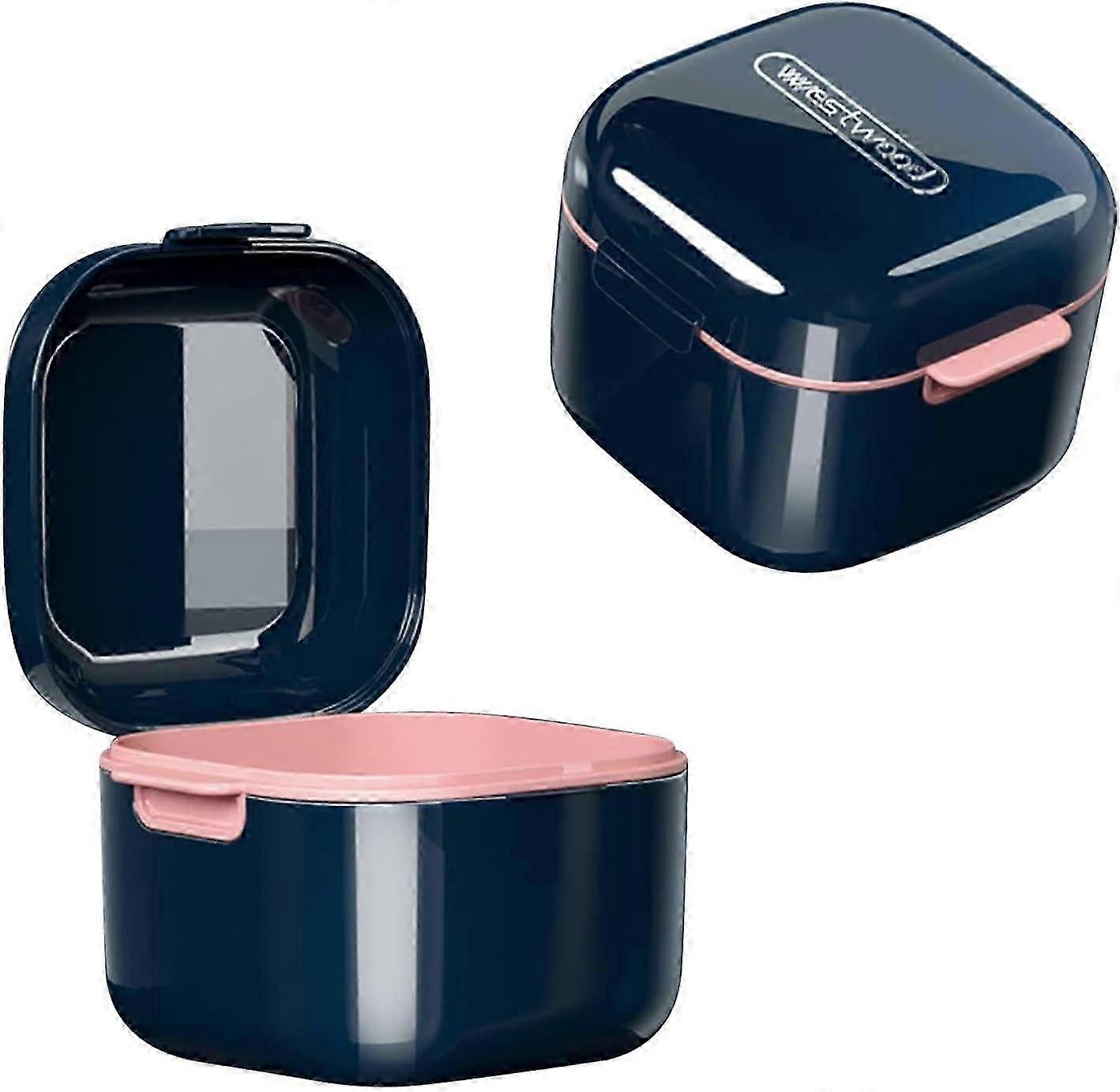 Prosthesis box retainer for mouth guard storage and dipping