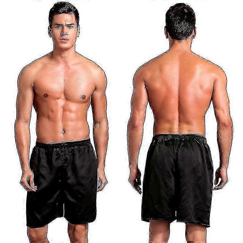 Herren Satin Pyjama Boxershorts mit elastischem Bund