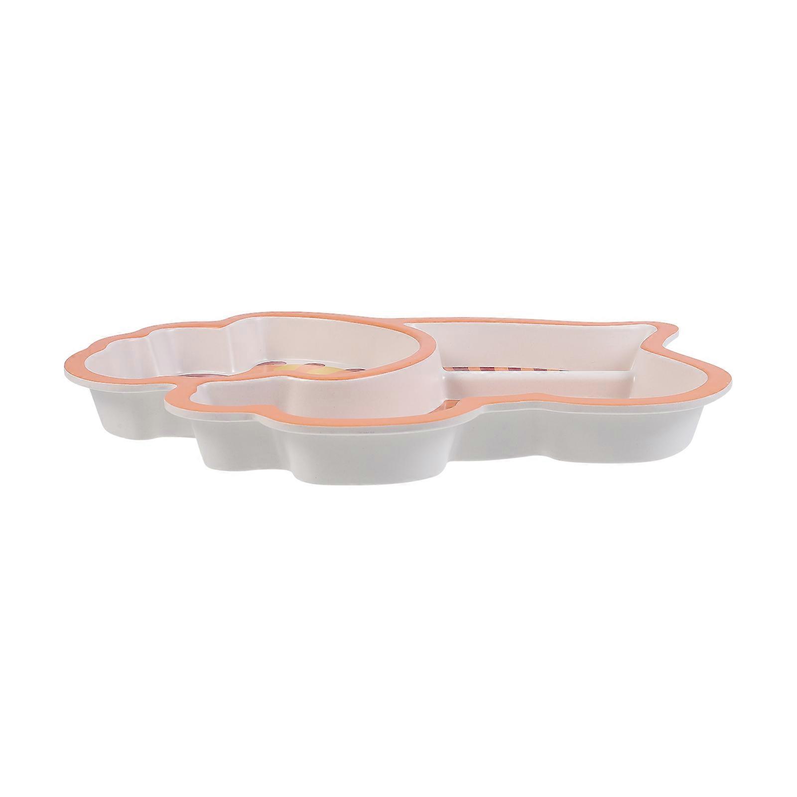 Bambini Dinosauro Piatto per Mangiare Uso 1 Pz Baby Diviso Piatto Da Pranzo Arancione